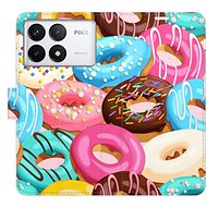 iSaprio Flip Case Donuts Pattern 02 for Poco F6 Pro - Phone Cover