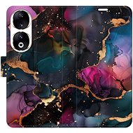 iSaprio Flip Case Dark Marble for Honor 90 5G - Phone Case