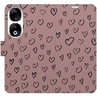 iSaprio Flip case Heart Dark 02 for Honor 90 5G - Phone Case
