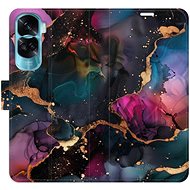 iSaprio Flip Case Dark Marble for Honor 90 Lite 5G - Phone Case
