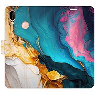 iSaprio Flip case Colourful Marble for Huawei P20 Lite - Phone Case