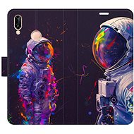 iSaprio Flip Case Neon Astronaut 02 for Huawei P20 Lite - Phone Case