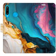 iSaprio Flip case Colourful Marble for Huawei P30 Lite - Phone Case