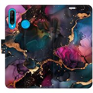 iSaprio Flip case Dark Marble for Huawei P30 Lite - Phone Case