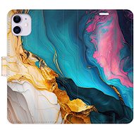 iSaprio Flip Case Colourful Marble for iPhone 11 - Phone Case