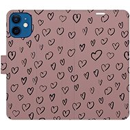 iSaprio Flip case Heart Dark 02 for iPhone 12 mini - Phone Case