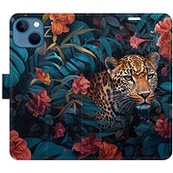 iSaprio Flip Case Flower Jaguar 02 for iPhone 13 - Phone Case