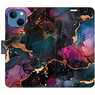 iSaprio Flip Case Dark Marble for iPhone 13 mini - Phone Case