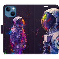 iSaprio Flip Case Neon Astronaut 02 for iPhone 13 mini - Phone Case