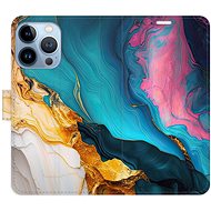 iSaprio Flip Case Colourful Marble for iPhone 13 Pro - Phone Case