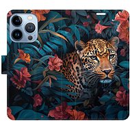 iSaprio Flip Case Flower Jaguar 02 for iPhone 13 Pro - Phone Case