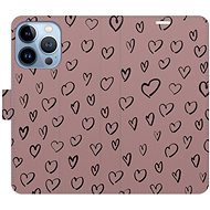 iSaprio Flip Case Heart Dark 02 for iPhone 13 Pro - Phone Case