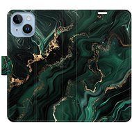 iSaprio Flip Case Emerald 02 for iPhone 14 - Phone Case