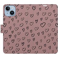 iSaprio Flip case Heart Dark 02 for iPhone 14 - Phone Case