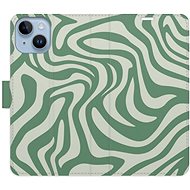 iSaprio Flip Case Zebra Green 02 for iPhone 14 - Phone Case