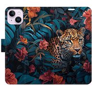 iSaprio Flip Case Flower Jaguar 02 for iPhone 14 Plus - Phone Case
