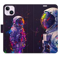 iSaprio Flip Case Neon Astronaut 02 for iPhone 14 Plus - Phone Case