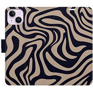 iSaprio Flip Case Zebra Black 02 for iPhone 14 Plus - Phone Case