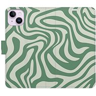 iSaprio Flip Case Zebra Green 02 for iPhone 14 Plus - Phone Case