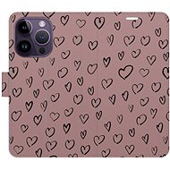 iSaprio Flip Case Heart Dark 02 for iPhone 14 Pro - Phone Case