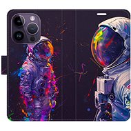iSaprio Flip Case Neon Astronaut 02 for iPhone 14 Pro - Phone Case