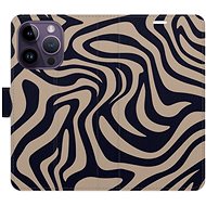 iSaprio Flip Case Zebra Black 02 for iPhone 14 Pro - Phone Case
