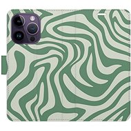 iSaprio Flip Case Zebra Green 02 for iPhone 14 Pro - Phone Case