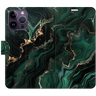 iSaprio Flip Case Emerald 02 for iPhone 14 Pro Max - Phone Case