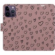 iSaprio Flip Case Heart Dark 02 for iPhone 14 Pro Max - Phone Case