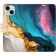iSaprio Flip Case Colourful Marble for iPhone 15 - Phone Case