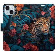iSaprio Flip Case Flower Jaguar 02 for iPhone 15 - Phone Case