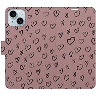 iSaprio Flip case Heart Dark 02 for iPhone 15 - Phone Case