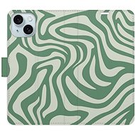iSaprio Flip Case Zebra Green 02 for iPhone 15 - Phone Case