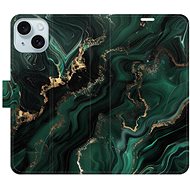 iSaprio Flip Case Emerald 02 for iPhone 15 Plus - Phone Case