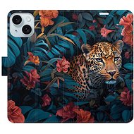 iSaprio Flip Case Flower Jaguar 02 for iPhone 15 Plus - Phone Case
