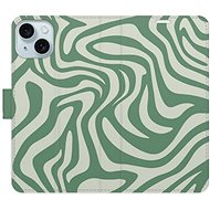 iSaprio Flip Case Zebra Green 02 for iPhone 15 Plus - Phone Case