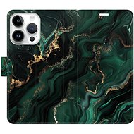 iSaprio Flip Case Emerald 02 for iPhone 15 Pro - Phone Case
