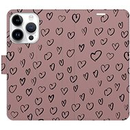 iSaprio Flip case Heart Dark 02 for iPhone 15 Pro - Phone Case