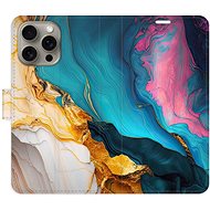 iSaprio Flip Case Colourful Marble for iPhone 15 Pro Max - Phone Case