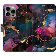 iSaprio Flip Case Dark Marble for iPhone 15 Pro Max - Phone Case