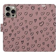 iSaprio Flip Case Heart Dark 02 for iPhone 15 Pro Max - Phone Case