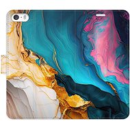 iSaprio Flip Case Colourful Marble for iPhone 5/5S/SE - Phone Case