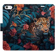 iSaprio Flip Case Flower Jaguar 02 for iPhone 5/5S/SE - Phone Case