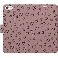 iSaprio Flip case Heart Dark 02 for iPhone 5/5S/SE - Phone Case