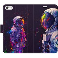 iSaprio Flip Case Neon Astronaut 02 for iPhone 5/5S/SE - Phone Case