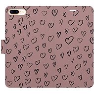 iSaprio Flip case Heart Dark 02 for iPhone 7 Plus - Phone Case