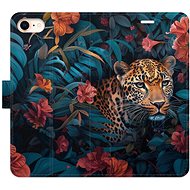 iSaprio Flip Case Flower Jaguar 02 for iPhone 7/8/SE 2020 - Phone Case
