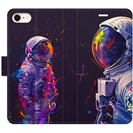 iSaprio Flip Case Neon Astronaut 02 for iPhone 7/8/SE 2020 - Phone Case
