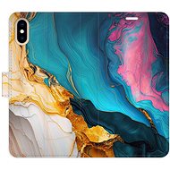 iSaprio Flip Case Colourful Marble for iPhone X/XS - Phone Case