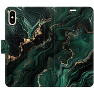 iSaprio Flip Case Emerald 02 for iPhone X/XS - Phone Case